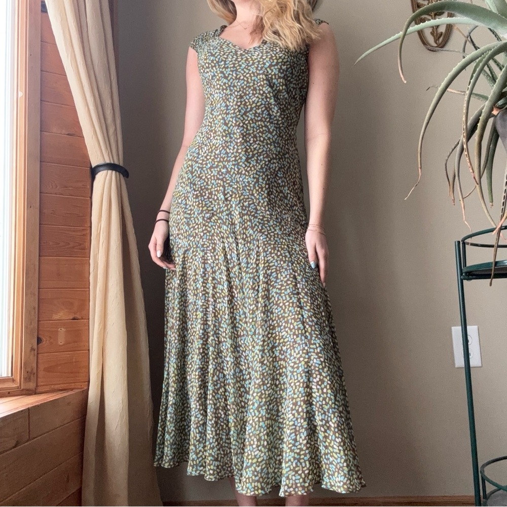 Talbots Silk Flowy Maxi Dress - Picture 5 of 7